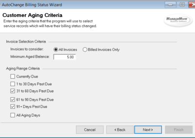 Billing Status Change Screenshot
