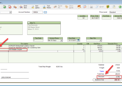 Invoice Discount Methods Screenshot