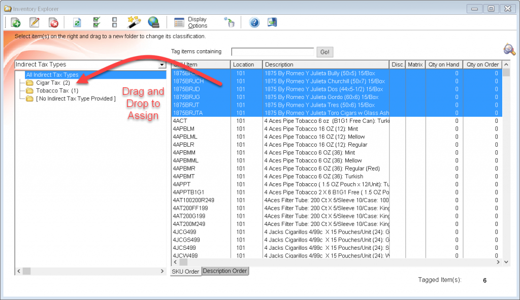 Indirect Tax Inventory Explorer