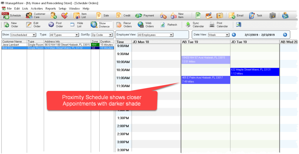 Proximity Identification Scheduling