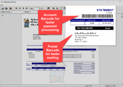 Statement barcode screenshot