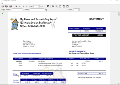 Statement Preview Screenshot
