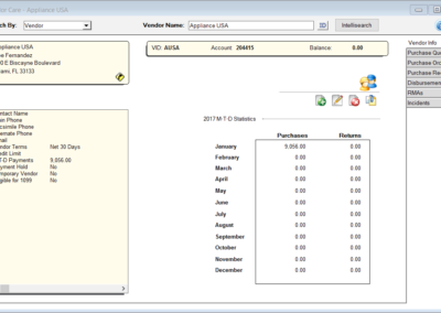 Vendor Care Screenshot